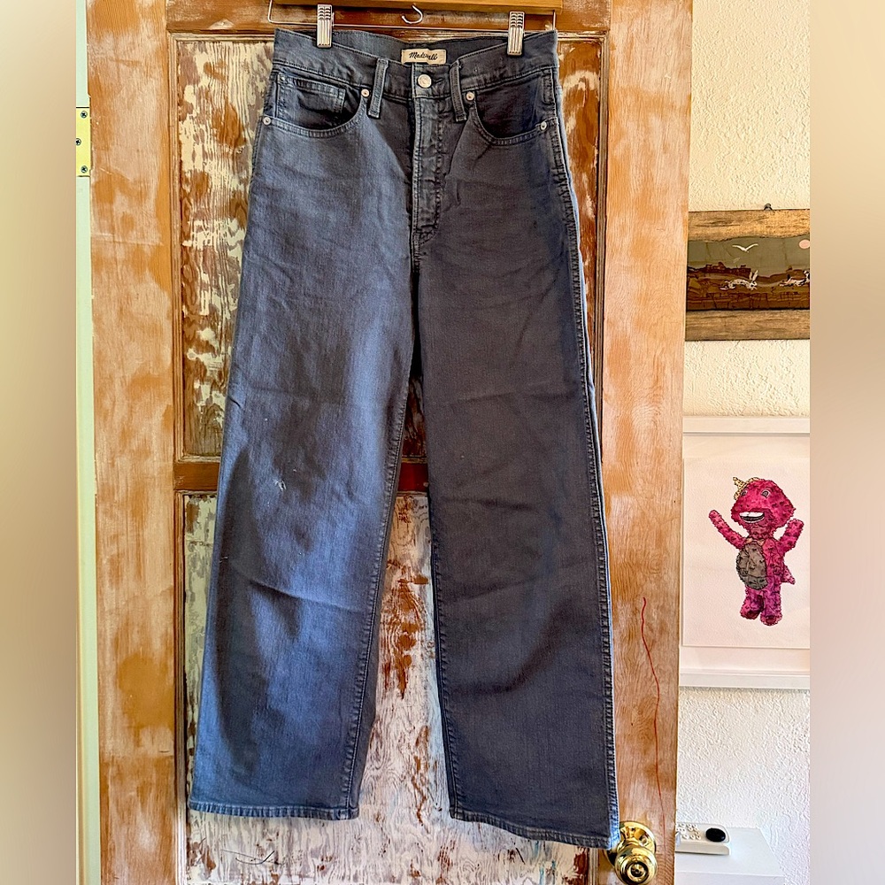 Madewell Perfect Vintage Wide-legged, Gray Sz 26